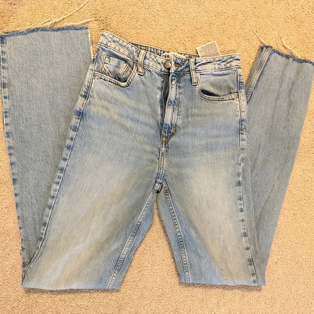 Zara Light Blue Denim Pants